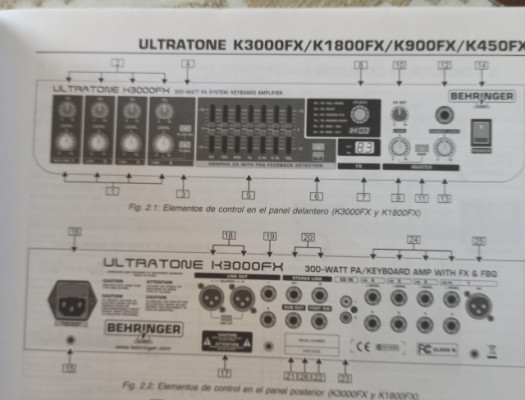Amplificador de teclados ULTRATONE K3000FX