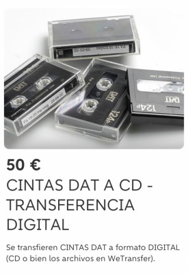 Paso cintas Dat digital a wav , mp3 o cd