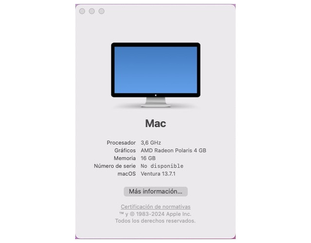 PC con MacOS Intel i9 (Hackintosh)