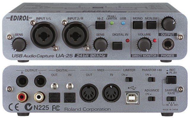 Tarjeta de sonido / Interface - USB - Roland EDIROL UA-25. Portes GRATIS.