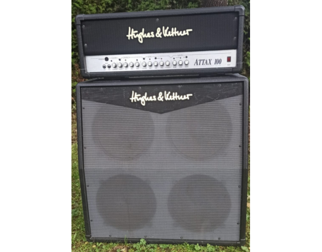 Cabezal ampli Hughes & Kettner Attax 100 y pantalla 400W con 4 celestion 12