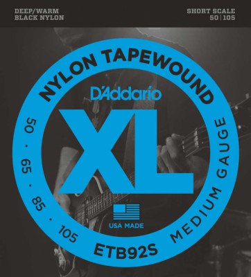 Juego cuerdas D'addario ETB92S Black Nylon (050 - 105)