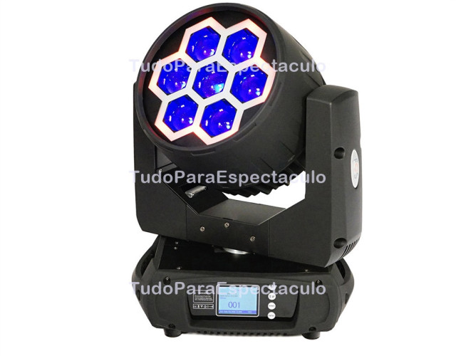 Pack » 4 Unidades + Flightcase + Garras » FOS AURORA 7 x 40W Led Wash Zoom