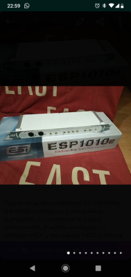 Tarjeta de sonido ESI esp1010e, PCI express 8 in 8 out