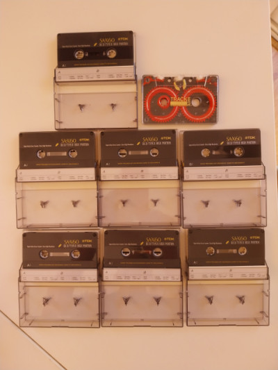 Lote de 8 cintas de cassette de cromo TDK SA-X60