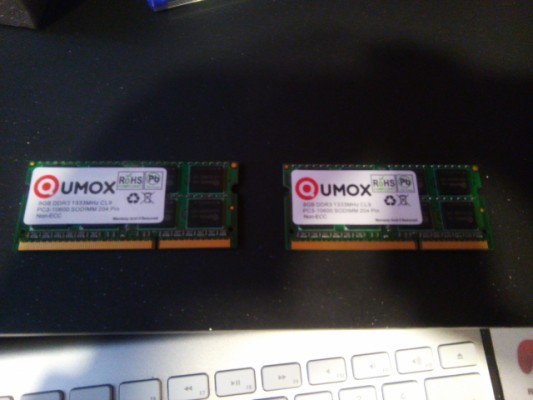 2 Tarjetas MEMORIA RAM 8GB
