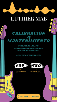 Calibración de instrumentos de cuerda en Lavapies, Madrid