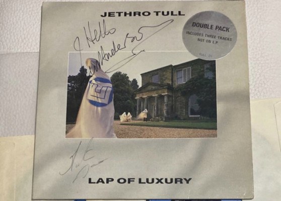 (RESERVADO) Doble disco EP del 1984 JETHRO TULL Lap of Luxury FIRMADO