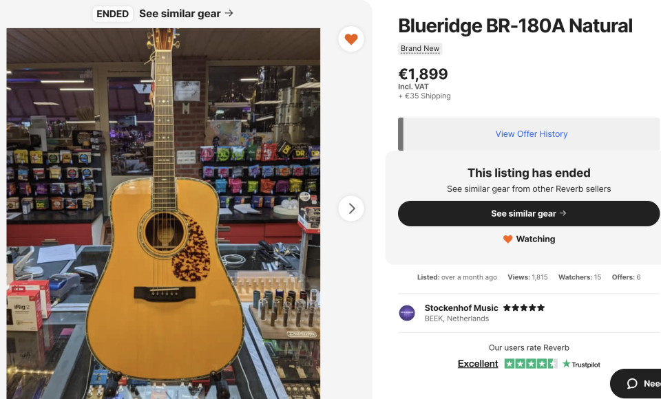 Blueridge BR-180A Natural