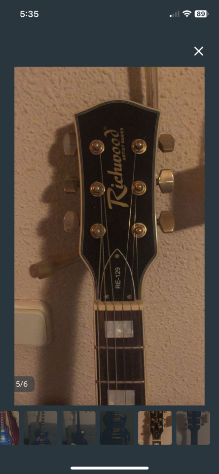 Guitarra Richwood RE-129 modelo Les Paul