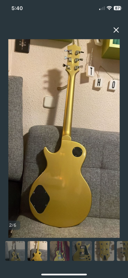 Guitarra Vorson modelo Les Paul Gold Top