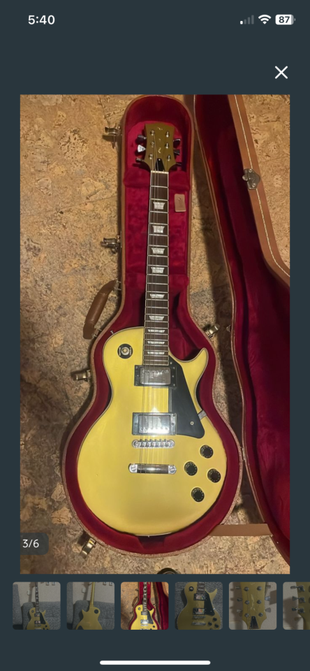 Guitarra Vorson modelo Les Paul Gold Top