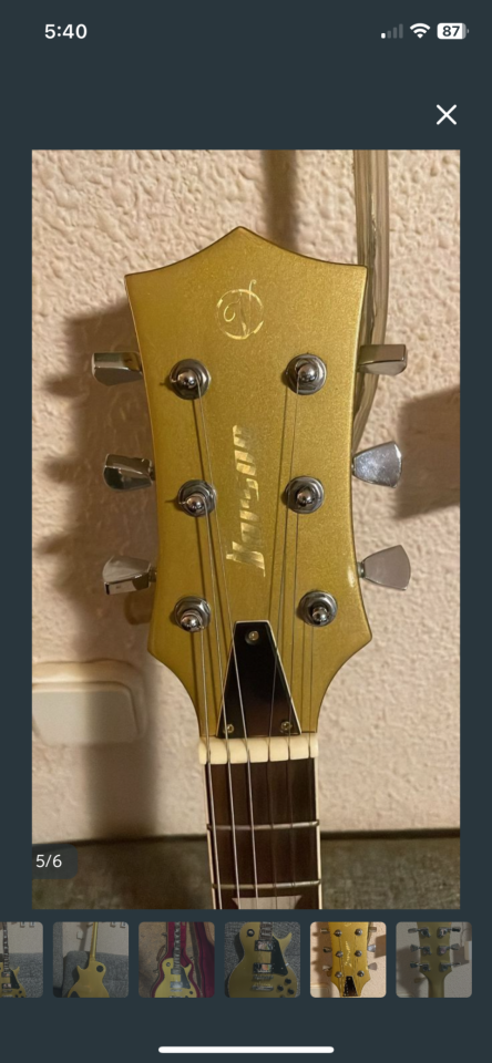 Guitarra Vorson modelo Les Paul Gold Top