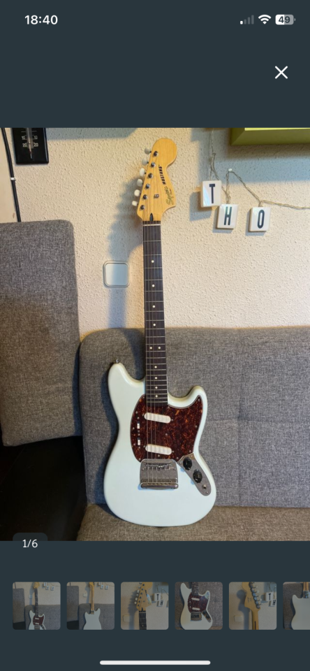 Guitarra Squier Mustang de segunda mano · Foto 1 de 6 · Madrid · 230 €