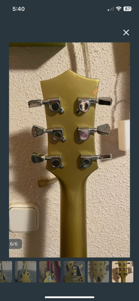 Guitarra Vorson modelo Les Paul Gold Top