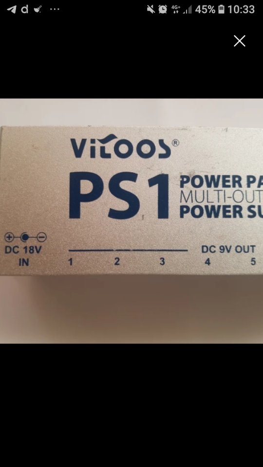 Alimentador Vitoos Ps1 para pedales de guitarra