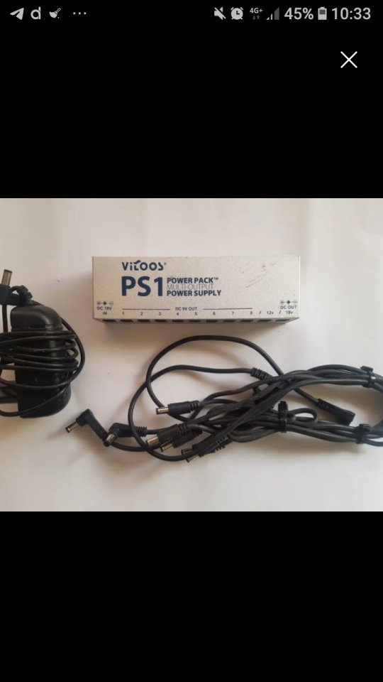 Alimentador Vitoos Ps1 para pedales de guitarra