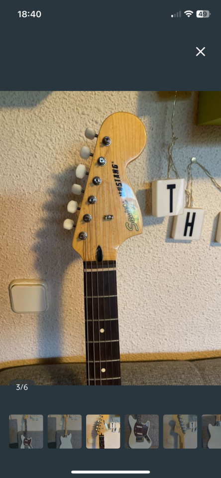 Guitarra Squier Mustang de segunda mano · Foto 3 de 6 · Madrid · 230 €