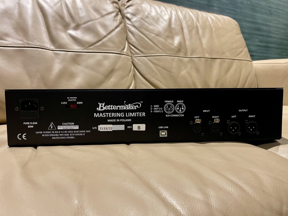 Bettermaker Mastering Limiter de segunda mano · Foto 4 de 4 · Alicante · 1950 €