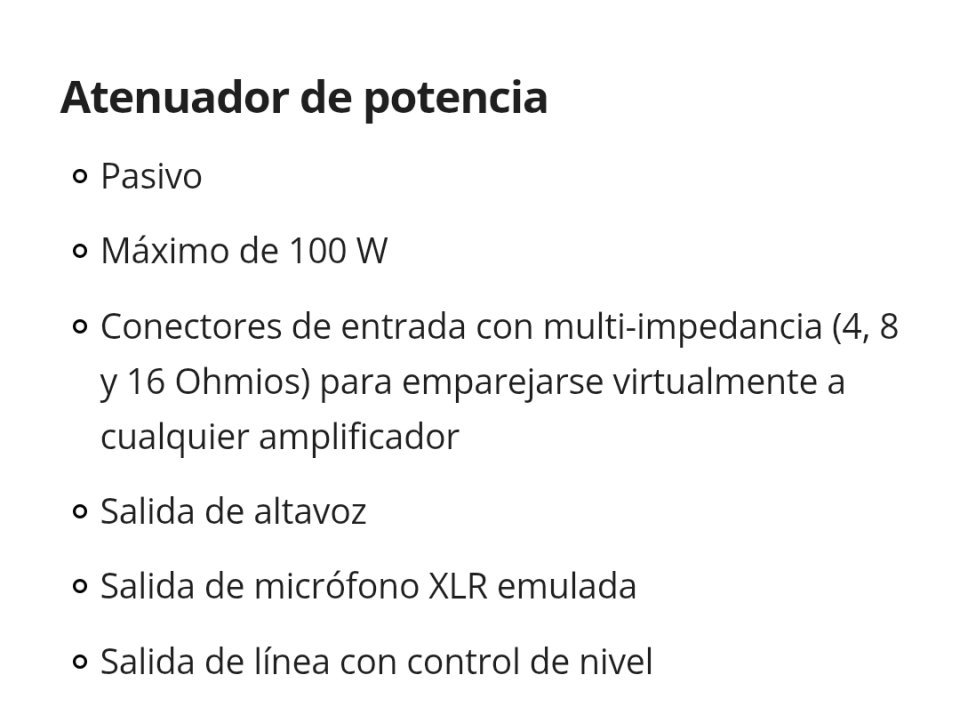 Atenuador bugera Ps1