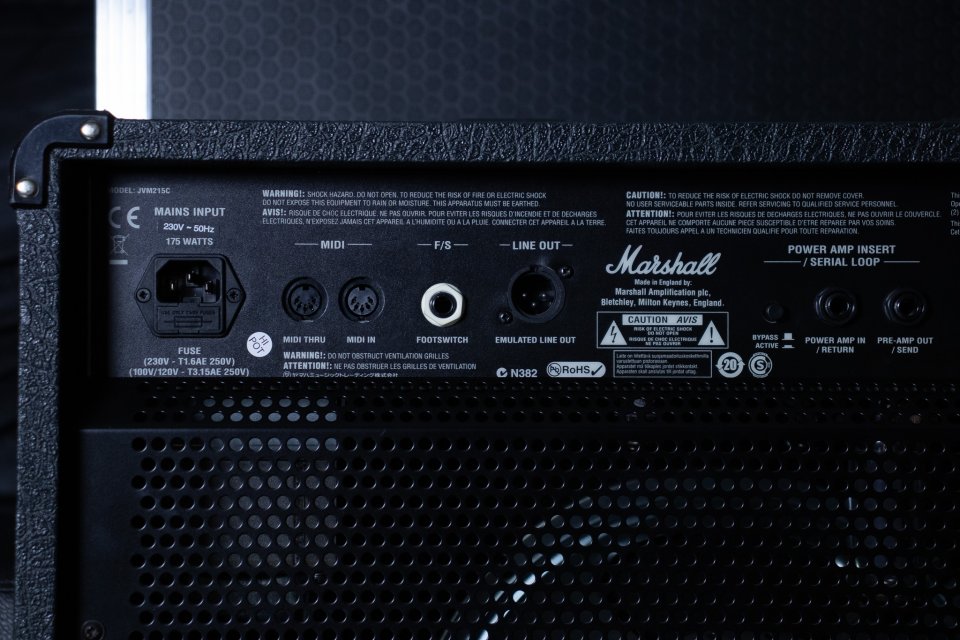 Marshall JVM215C 50-Watt 1x12" + Flight case NSP Cases (UK) + Footswitch