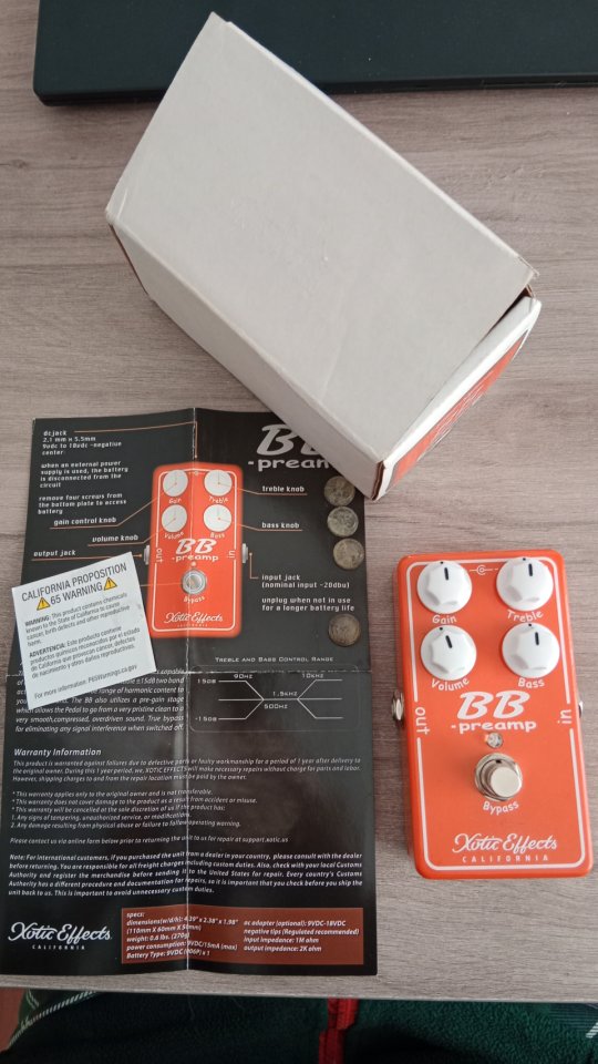 Pedal overdrive preamplificador BB PREAMP de XOTIC EFFECTS
