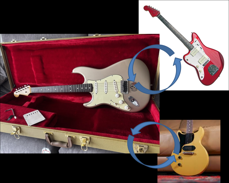 Cambio réplica strat pre-CBS X Jazzmaster ó TV Yellow ZURDOS de segunda mano · Navarra