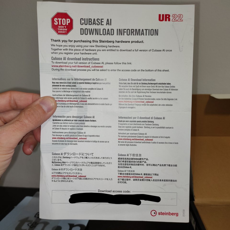 Tarjeta de sonido USB Steinberg UR22