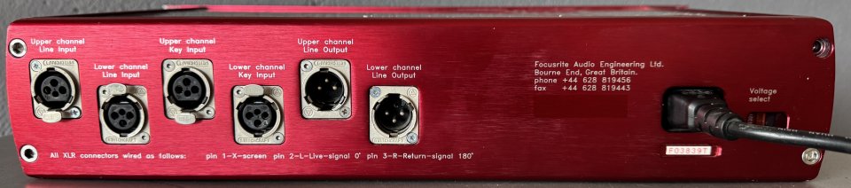 Focusrite Red 3 Dual Compressor / Limiter – Clásico británico de alta gama