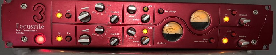 Focusrite Red 3 Dual Compressor / Limiter – Clásico británico de alta gama