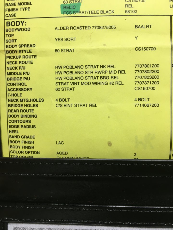 Fender Stratocaster Custom Shop  Ancho Poblano