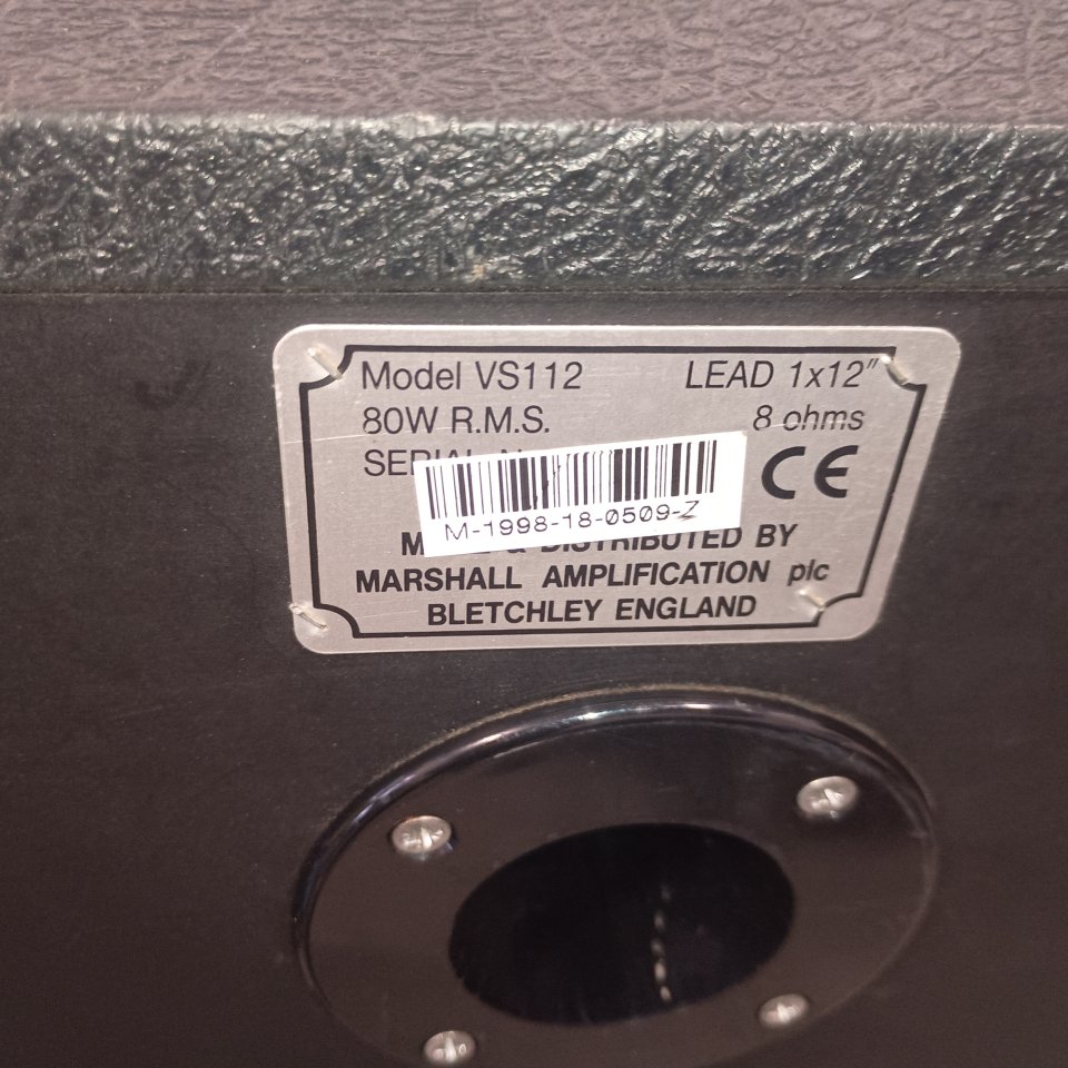 Pantalla Marshall 1x12 VS 112 de segunda mano · Foto 4 de 4 · Málaga · 150 €