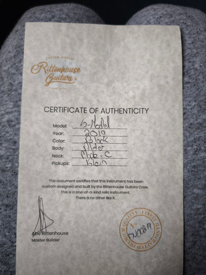 Rittenhouse "Blackie" Stratocaster