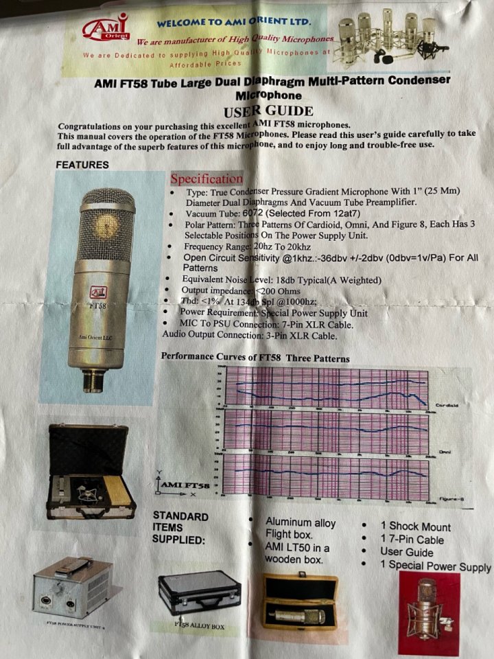 Micrófono de válvulas Tube AMI FT58 de segunda mano · Foto 8 de 10 · Guadalajara · 500 €