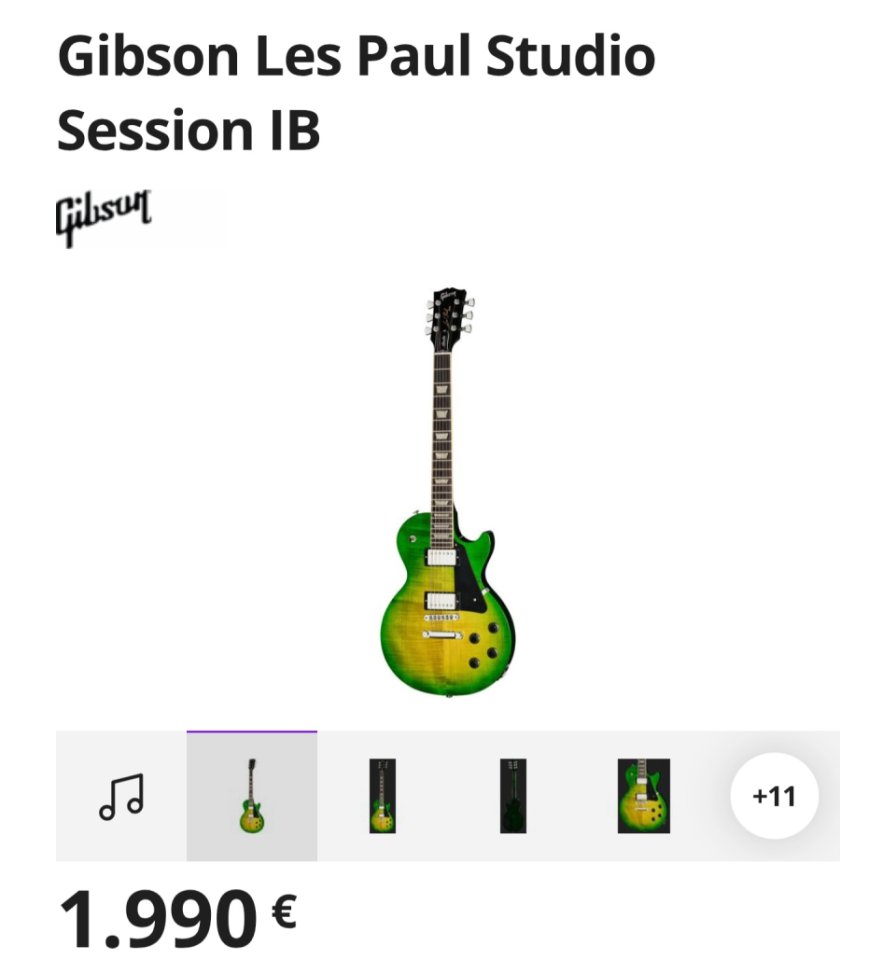 Gibson Les Paul Studio Session Iguana Burst 2026 de segunda mano · Foto 3 de 3 · Valencia · 1750 €