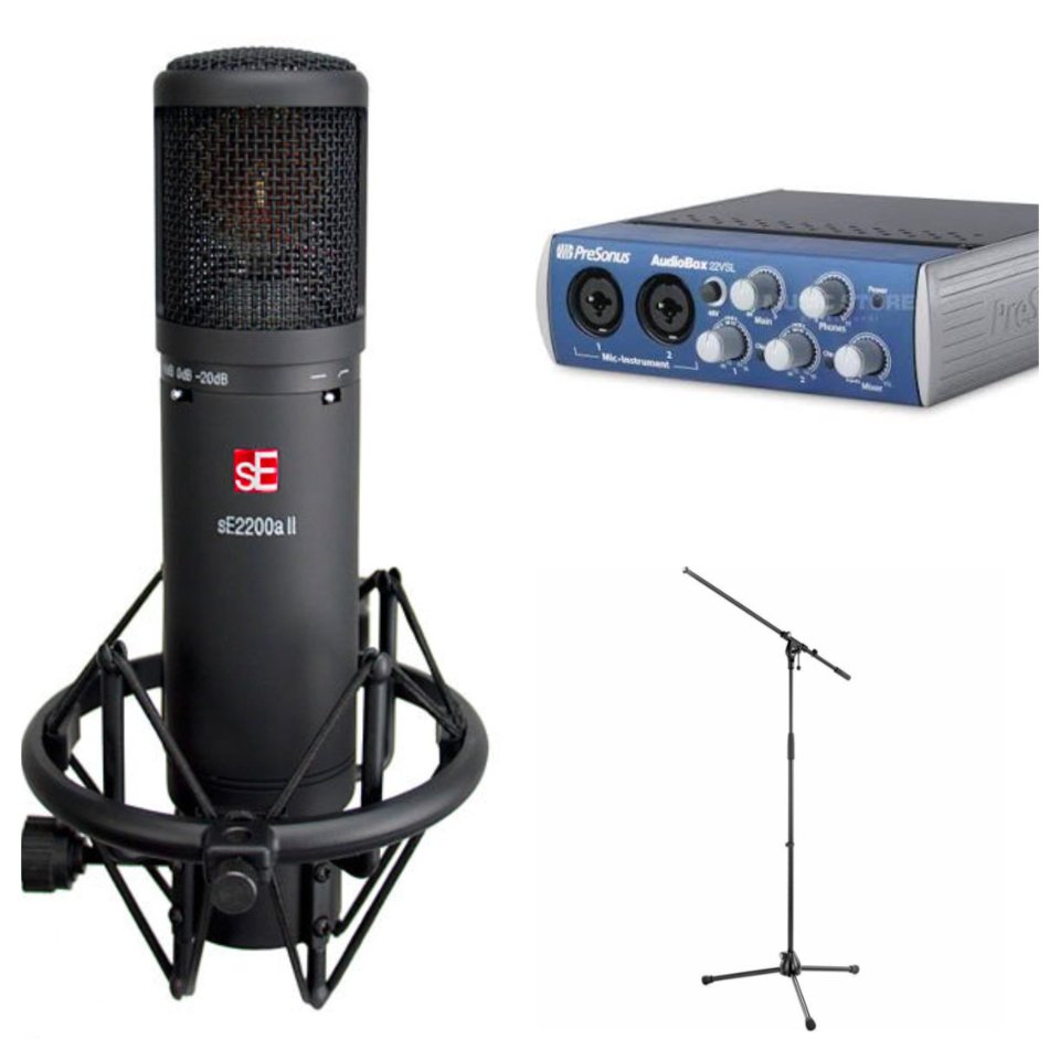 Pack Grabación: Micrófono sE2200AII + Presonus 22VSL + Pie