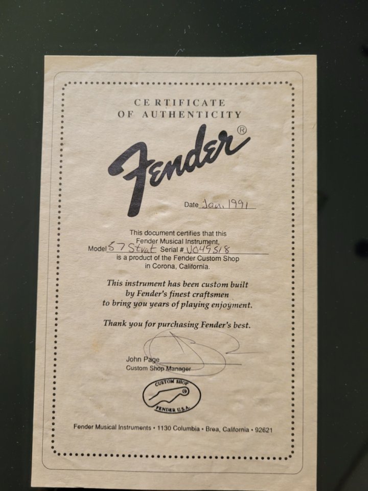 Fender Custom Shop 1957 Stratocaster de segunda mano · Foto 8 de 10 · Madrid · 3200 €