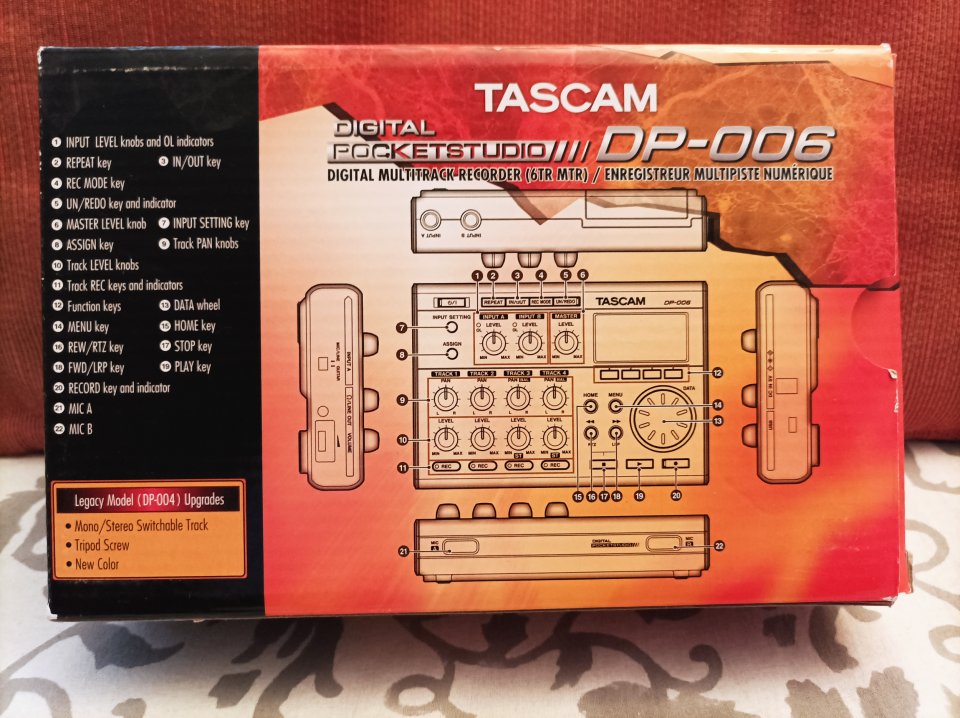 vendo Tascam pocketstudio DP-006 de segunda mano · Foto 4 de 6 · Barcelona · 130 €
