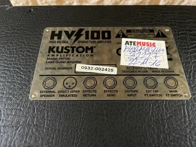 Kustom HV100 - Hybrid Amp