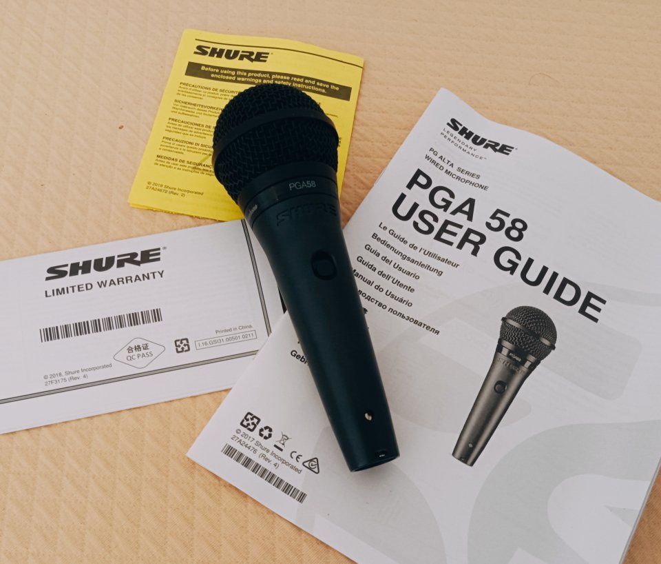 Shure PGA 58 / Cable / Pinza y Funda