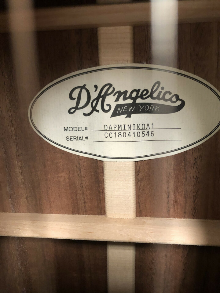 Acustica D’angelico Koa