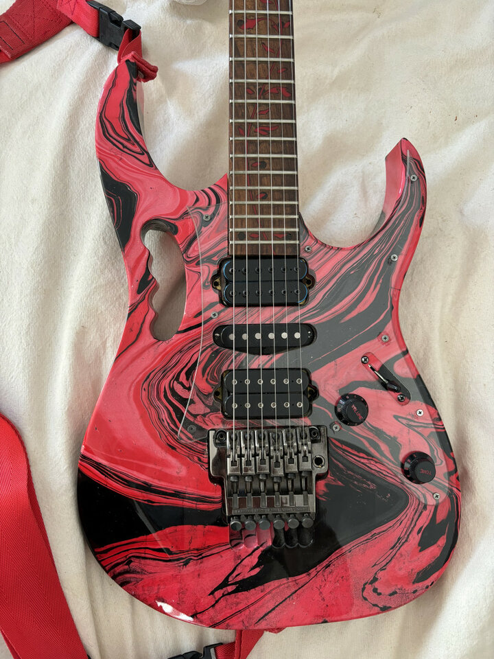 Guitarra ibanez cuerpo Jem 77p mástil RG