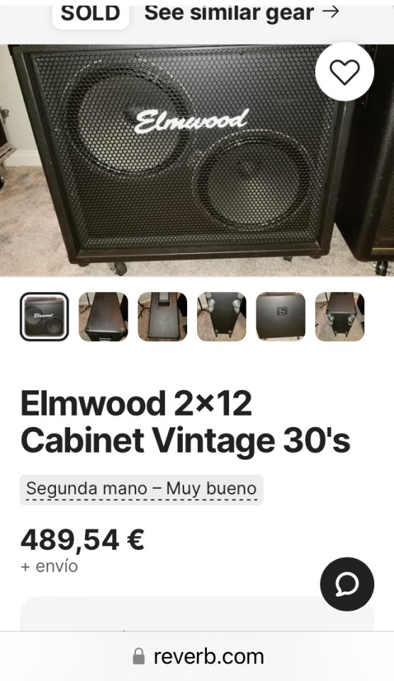 CHOLLO Pantalla 2x12” Elmwood con Vintage 30