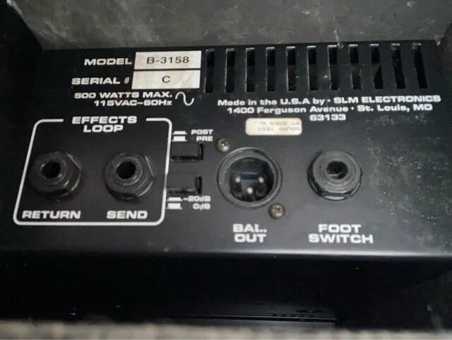 Ampeg B3 158 - Amplificador bajo Made in USA