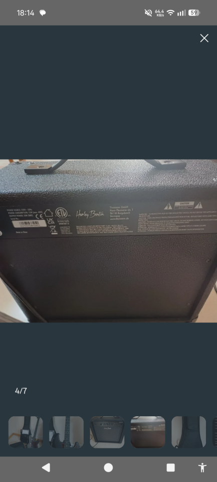 Bajo eléctrico Harley Benton PJ-4 SBK Deluxe Series y amplificador 20W bajo de segunda mano · Foto 4 de 7 · Madrid · 150 €