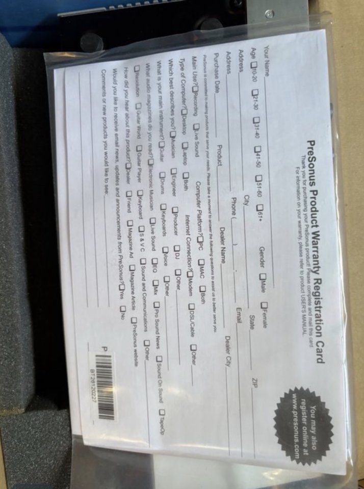 Previo Presonus válvulas