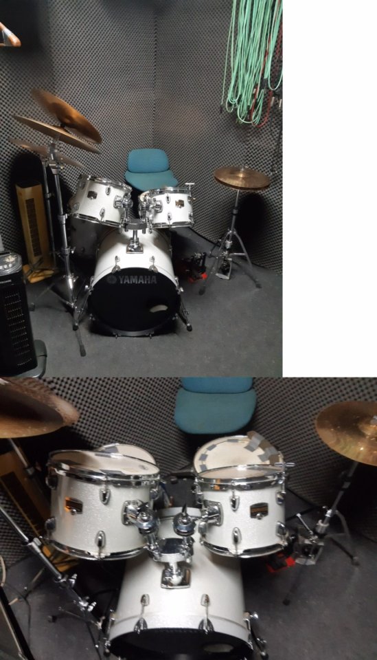 Bateria YAMAHA GIGMAKER completa con platos y doble pedal bombo de segunda mano · Foto 2 de 7 · Madrid · 700 €