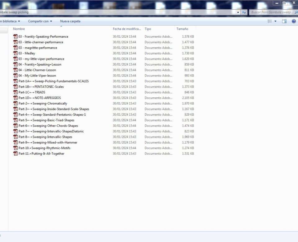 Curso de sweep picking Frank Gambale