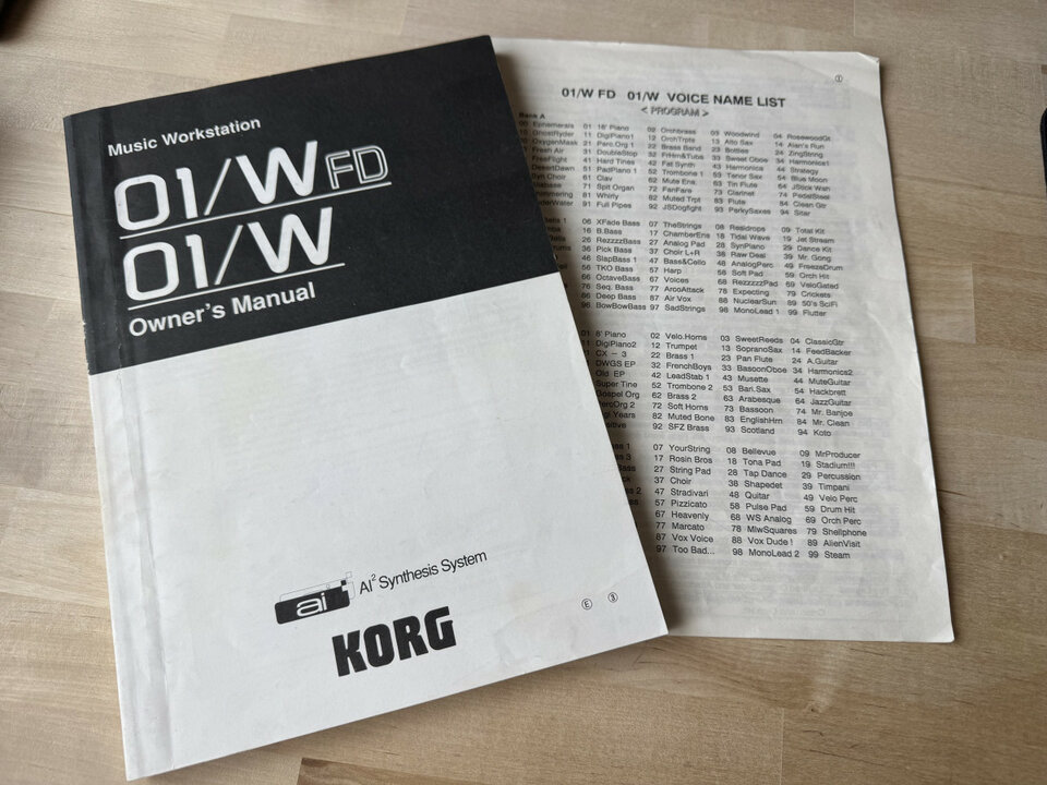 Korg 01W, sonidos fabulosos