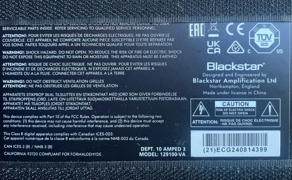 Blackstar Dept. 10 Amped 3